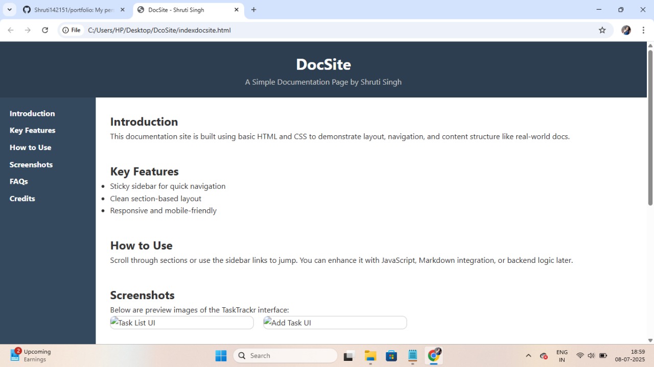Task List UI